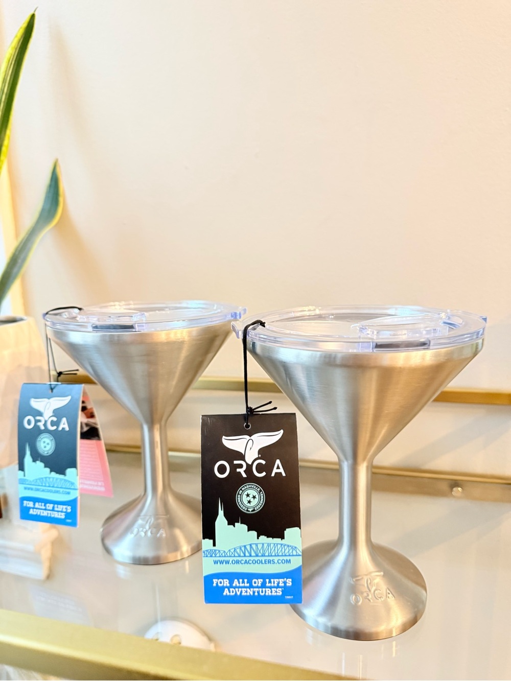 🌾 ORCA Stainless‎ Steel Martini Tumbler Set of 2 - 8 oz